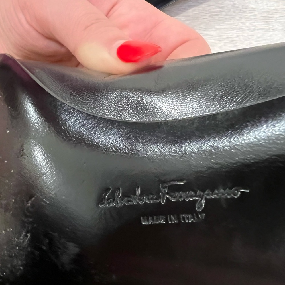 Salvatore Ferragamo Black Leather Heels - Picture 5 of 6
